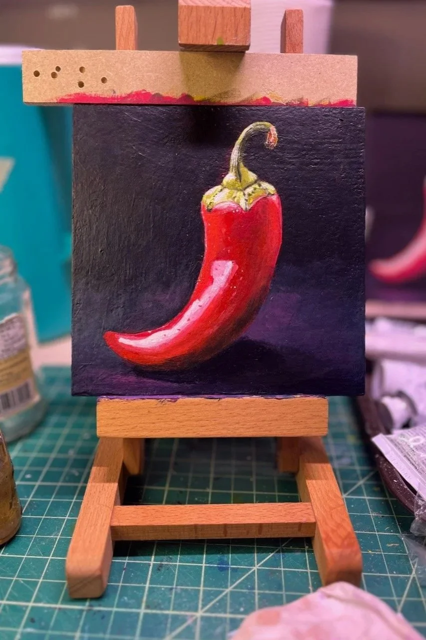 2025, Acrylic on Board, 6" x 6"