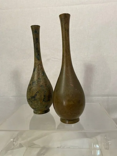 Midcentury Modern  Vintage Brass Vases