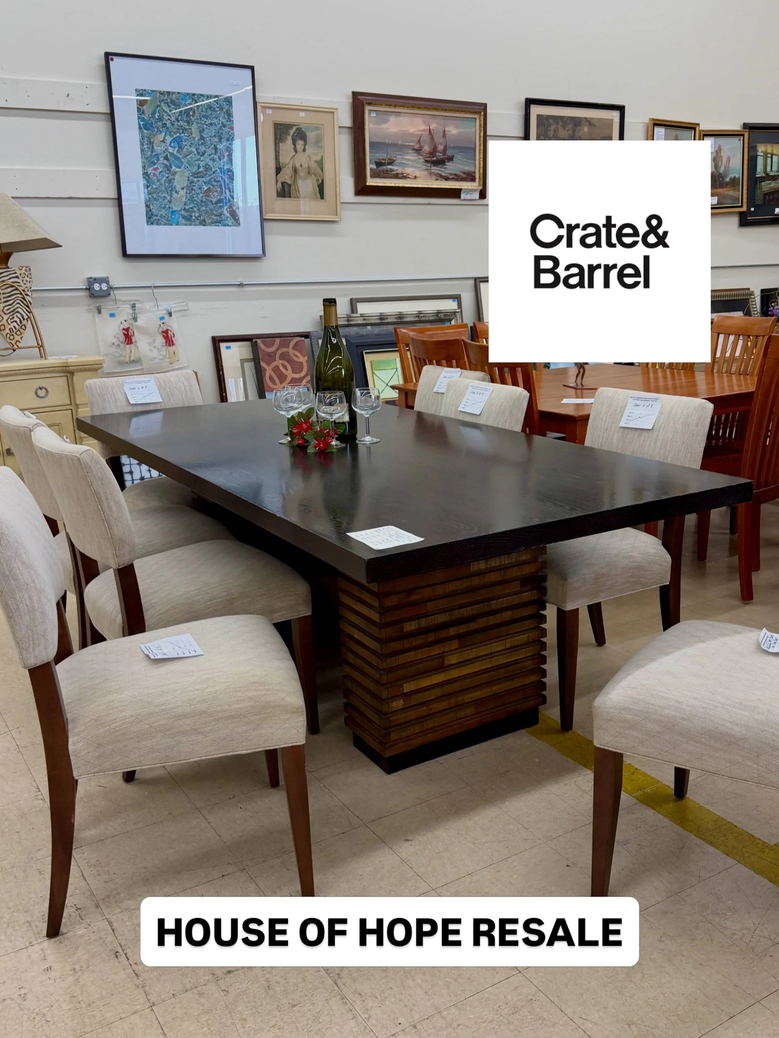 New Crate &amp; Barrel Furniture at our Furniture Resale Shop