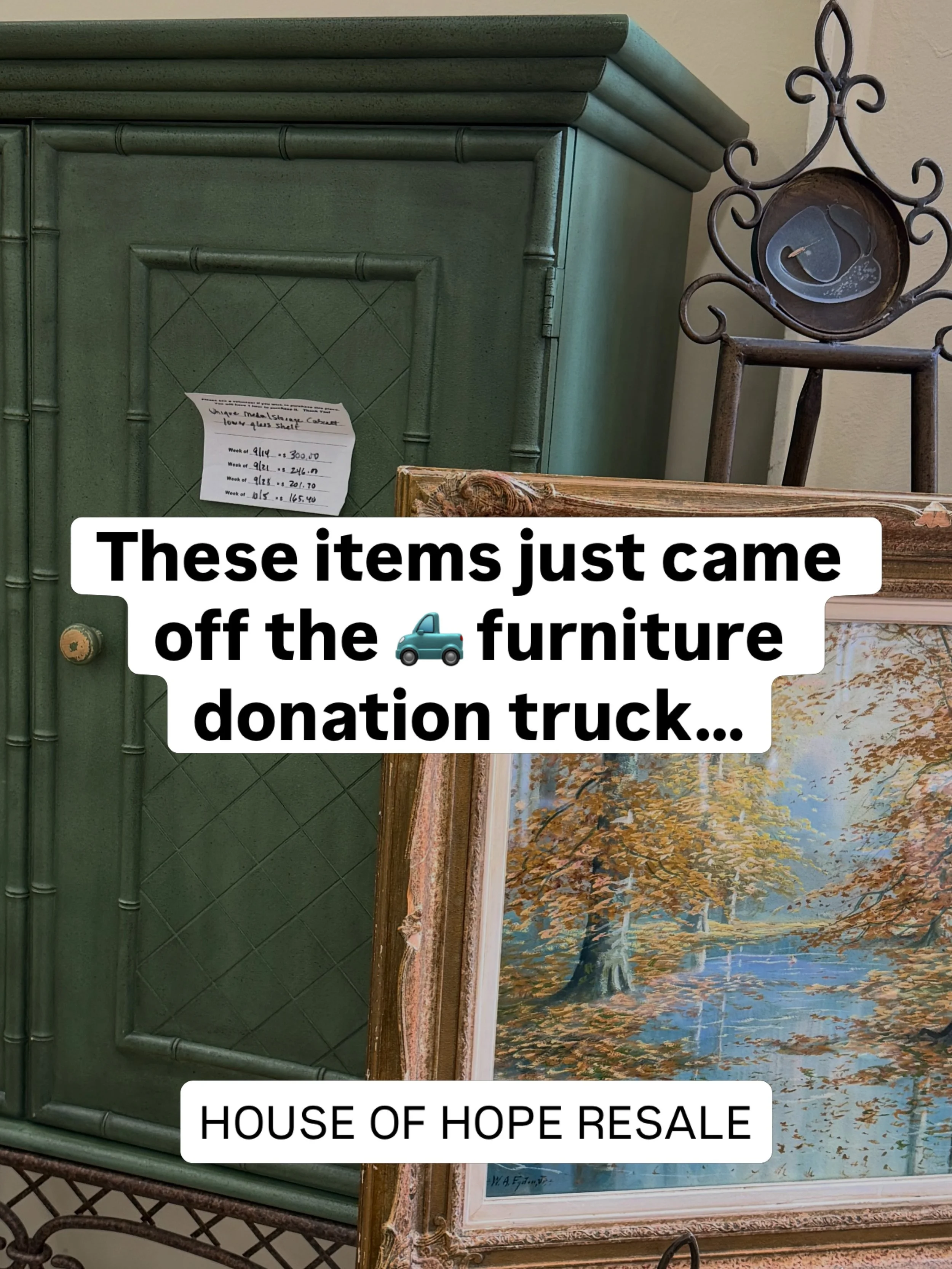 💫 checkout some of the new furniture resale items we&rsquo;ve added to our showroom!

Like &amp; comment 💬 FURNITURE for our catalog. 

SAVE 🔖 this for your next thrifting day &amp; send it to a friend.

HOUSE OF HOPE RESALE 
📍 955 S. Rand Rd Lak
