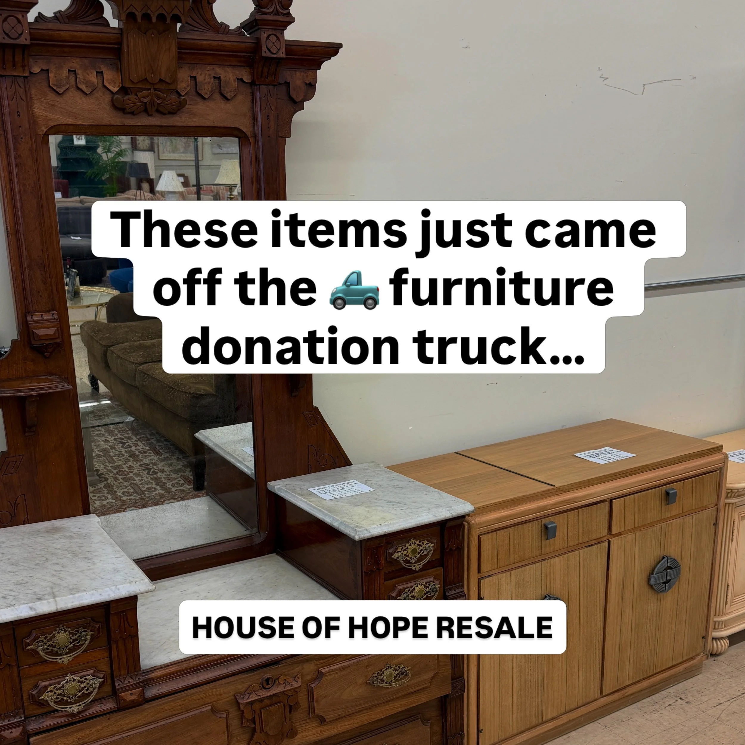 💫 Happy furniture browsing! 

Like &amp; comment 💬 FURNITURE for our catalog. 

SAVE 🔖 this for your next thrifting day &amp; send it to a friend.

HOUSE OF HOPE RESALE 
📍 955 S. Rand Rd Lake Zurich, IL 
🏠 All store profits go back into our Barr