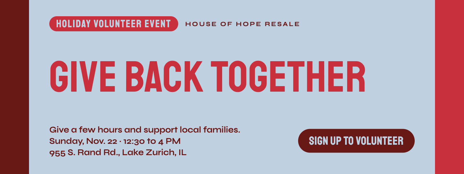 Give Back Together: Holiday Volunteer Event | Lake Zurich