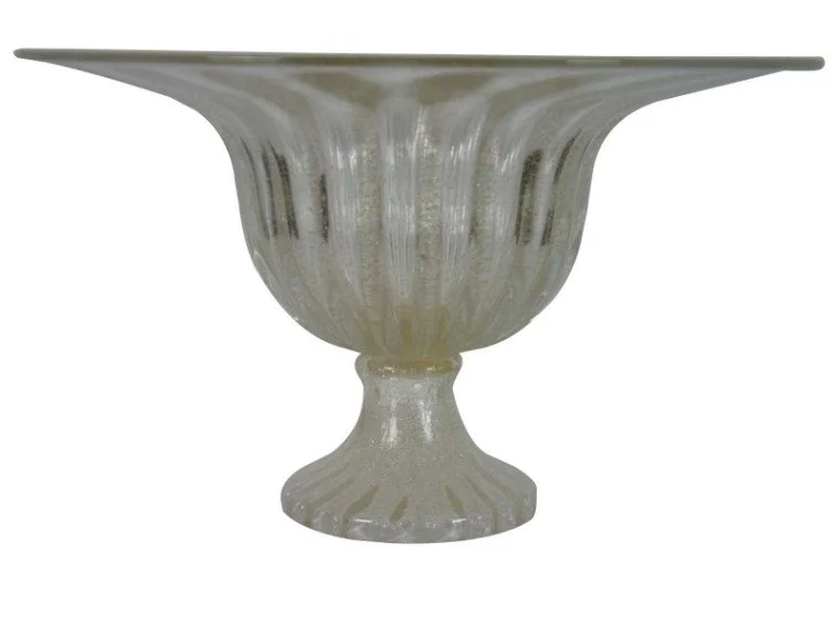 Murano Glass 24K Gold Flecked Bowl by Barbara Barry for Baker