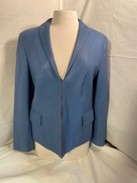 Akris Blue Leather Jacket