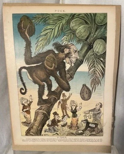 Antique Puck Art Political Poster
