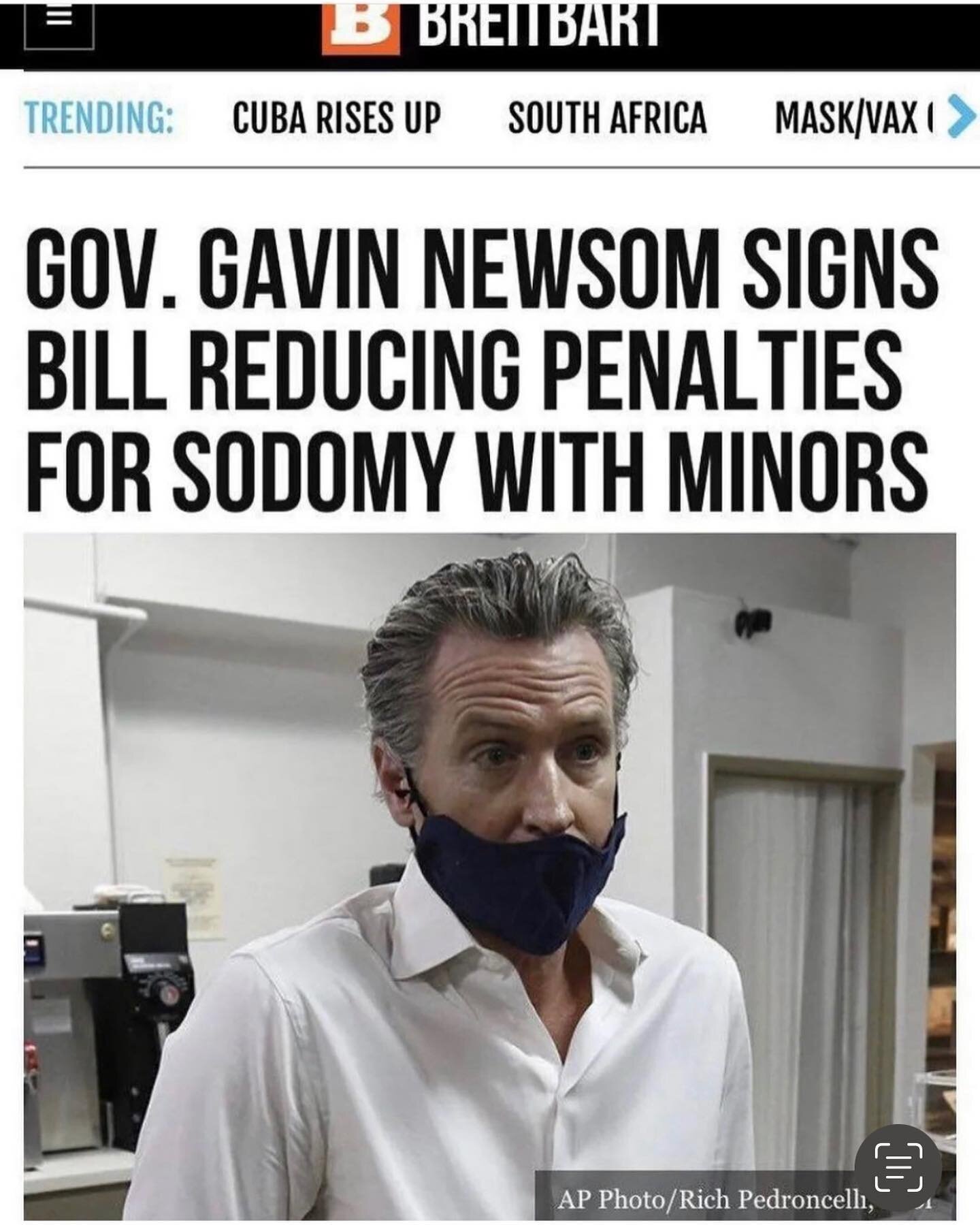 Pedophile protector AG. @gavinnewsom 
The left is going to run this guy for President of the United States, a protector of sodomy and pedophiles, one who is answering to the puppeteer&lsquo;s who&rsquo;s pulling the puppet strings who kept him in off