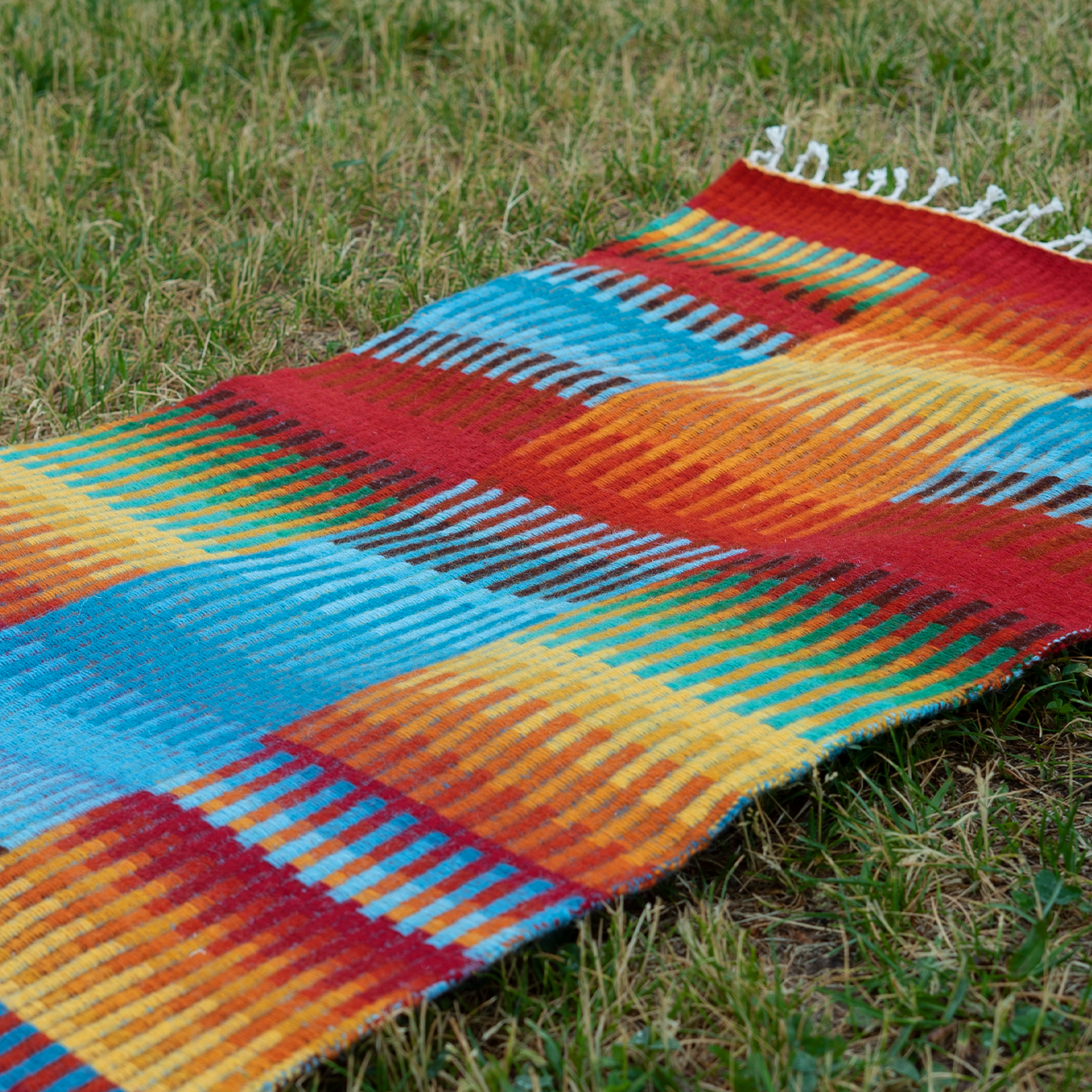 detail of handwoven rug