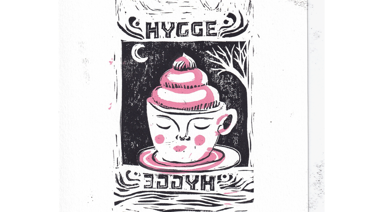 Hygge Block Print Animated Illustration