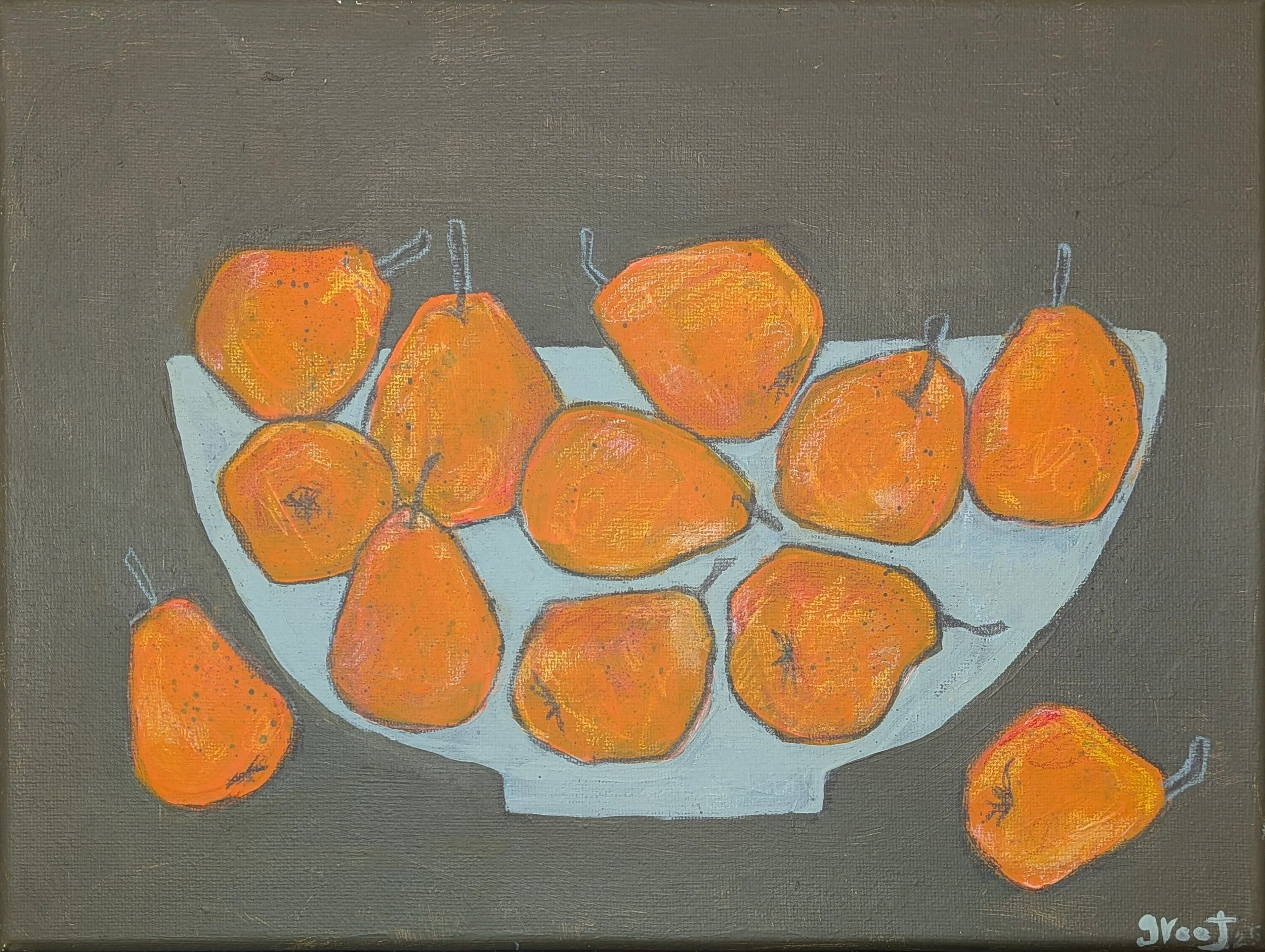 forelle pears, 12" x 16"