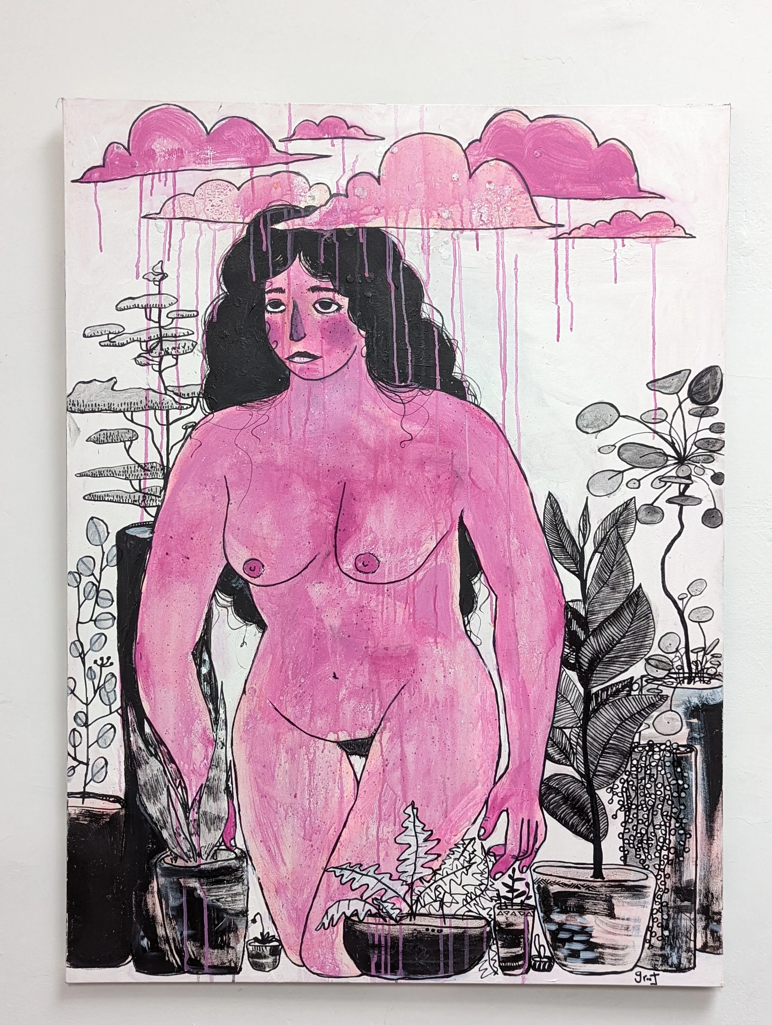 her hair, 48" x 36"