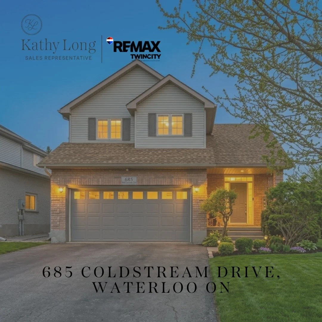House hunting this weekend? I currently have four active listings available across Waterloo Region and North Dumfries, each with something special to offer.
685 Coldstream Drive, Waterloo
41 Delevan Drive, Cambridge
3667 Old Beverly Road, North Dumfr