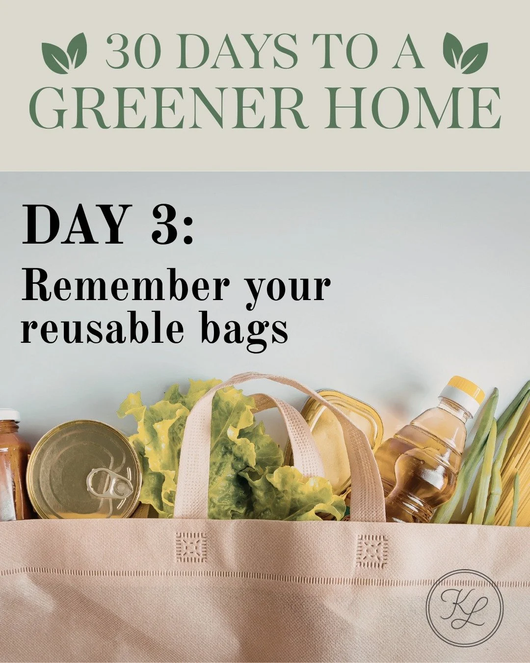 🌿 30 Days to a Greener Home &mdash; Day 3

🛍️ One simple habit = less waste instantly

We all use reusable grocery bags in Ontario, but they're tricky to remember sometimes. Try your best to remember your bags so your collection doesn't grow out of