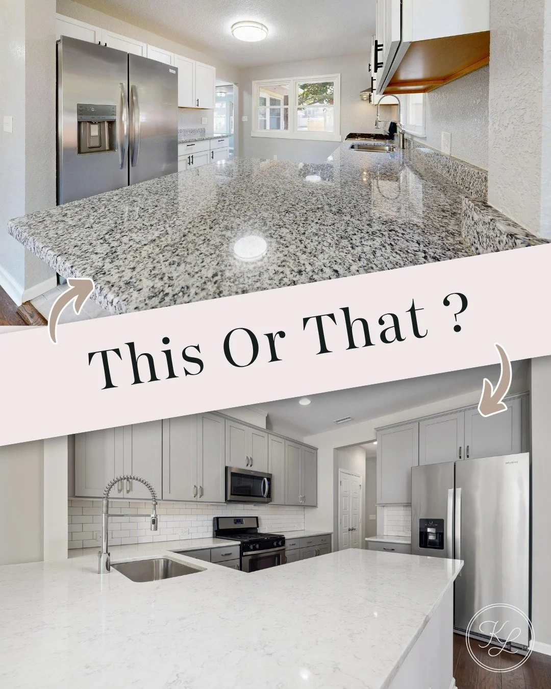 ✨ Granite or Quartz&hellip; which team are you on? ✨

Granite lovers swear by that one-of-a-kind, natural stone beauty 🌿&mdash;no two slabs are ever the same.

Quartz fans? All about that sleek, consistent look with low maintenance and durability 💎