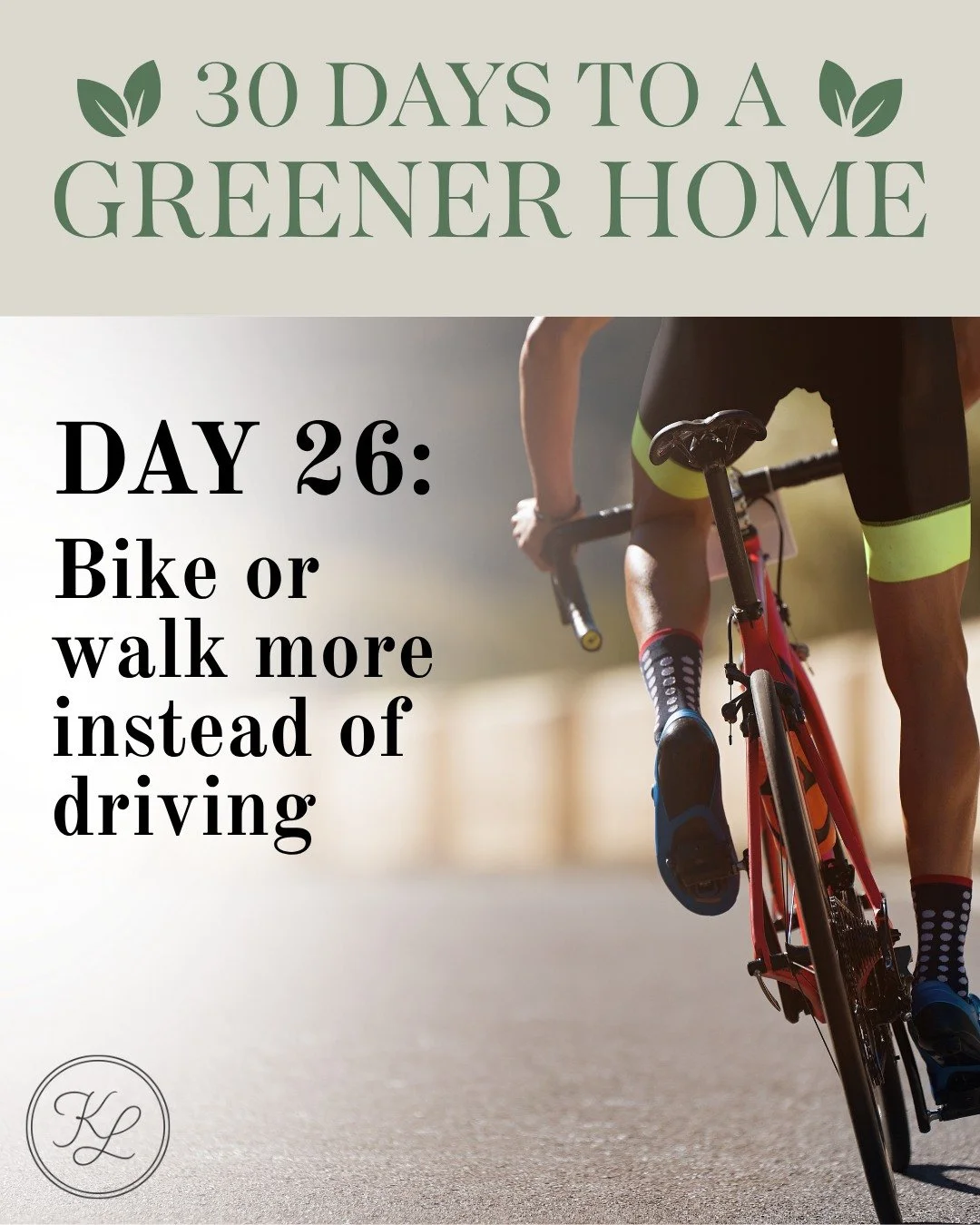 🌿 30 Days to a Greener Home &mdash; Day 26

🚶&zwj;♀️ Not every trip needs a car

Walking or biking short distances is better for the environment&mdash;and your lifestyle.

Fresh air included 🌿