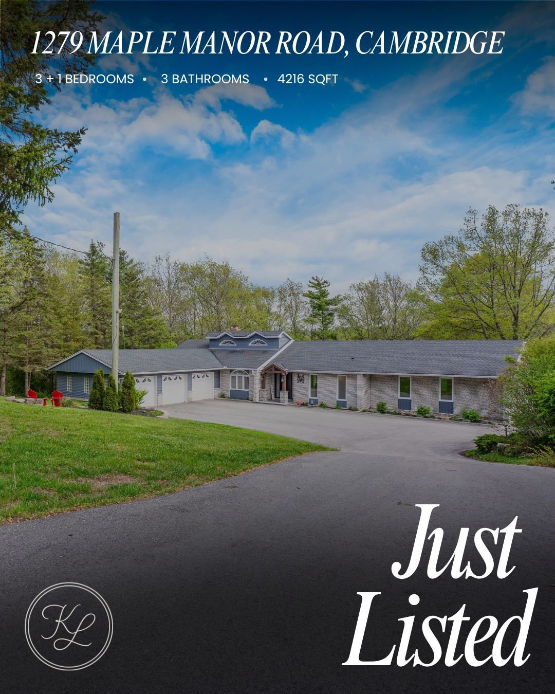 Just Listed | 1279 Maple Manor Road, Cambridge
Welcome to this spacious 3+1 bedroom, 3 bathroom home offering 4,216 sq. ft. of living space in a desirable Cambridge location.
With generous room sizes, plenty of space for the whole family, and a layou