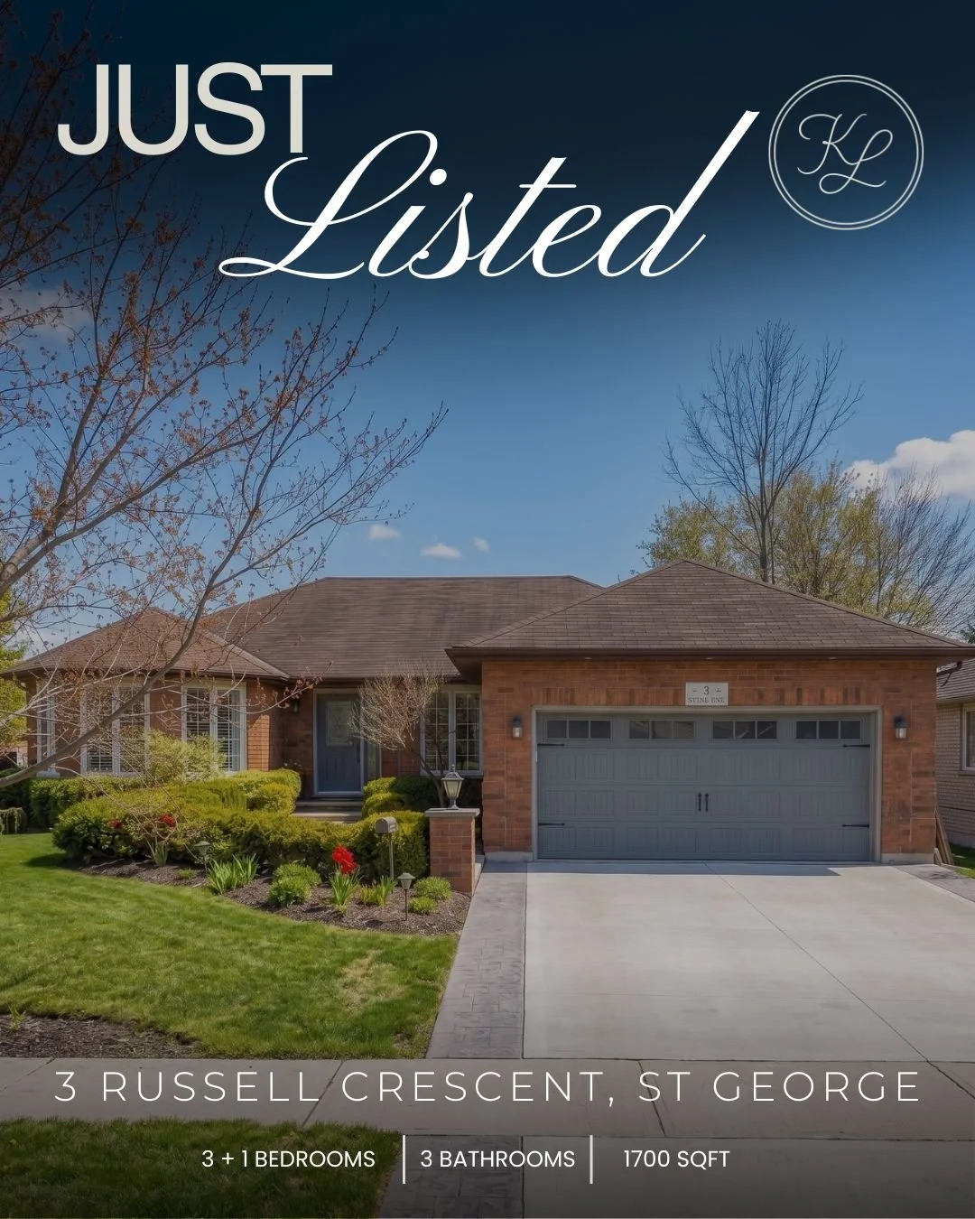 Just Listed | 3 Russell Crescent, St. George
Open House
Sunday, May 24th
2:00&ndash;4:00 PM
Welcome to this beautiful 3+1 bedroom, 3 bathroom home offering 1,700 + sq. ft. in the charming community of St. George.
With a spacious layout, comfortable l