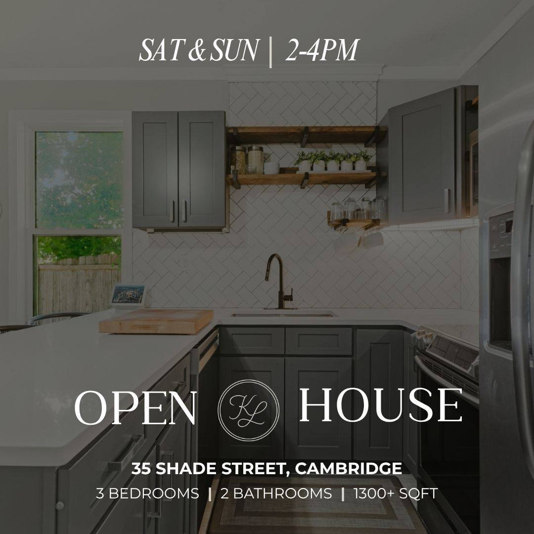 OPEN HOUSE - 35 Shade Street, Cambridge
Join us this Saturday and Sunday, June 6th and 7th from 2&ndash;4 PM to tour this charming 3-bedroom, 2-bathroom home in Cambridge. A great opportunity for first-time buyers, downsizers, or anyone looking for a