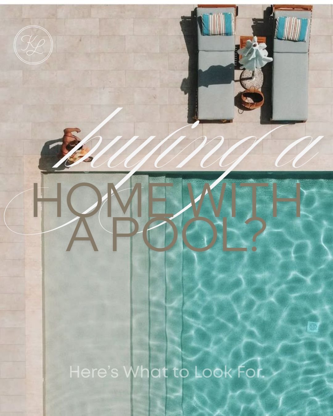 Pool Tip Tuesday. A pool can be an amazing feature &mdash; but if you&rsquo;re buying a home with one, it&rsquo;s important to look beyond the pretty backyard photos. Before making an offer, pay attention to:
The condition of the liner, concrete, or 