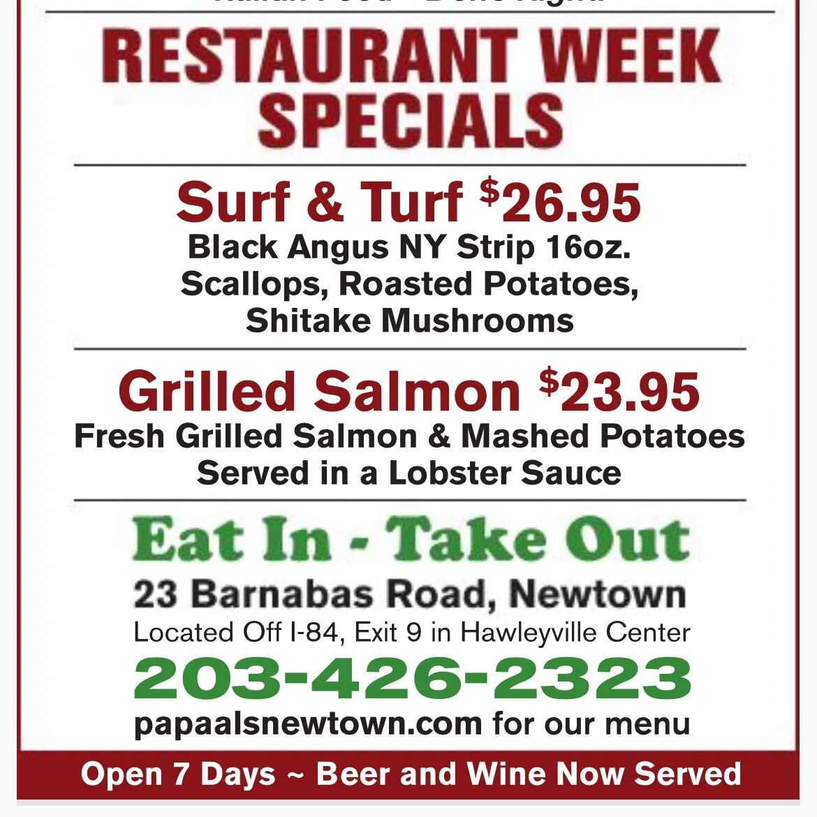 Newtown Restaurant week is finally here! Stop on by! #newtownct #newtownrestaurantweek #newtownrestaurant #fairfieldcounty #specials #cteats #bethelct #brookfieldct