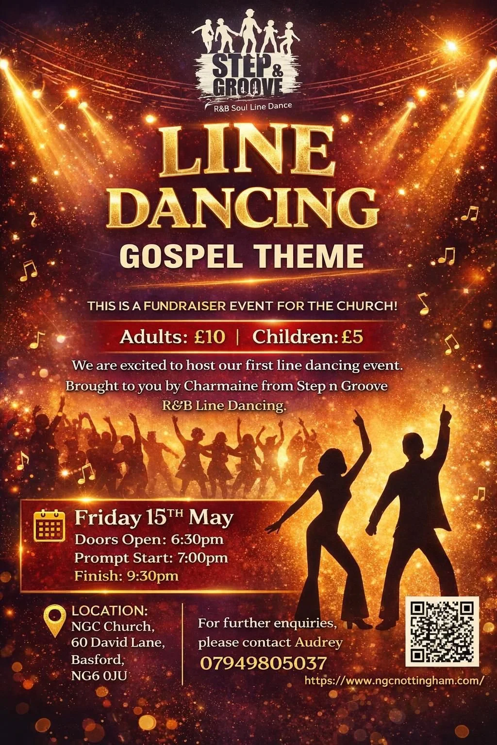 Step &amp; Groove Line Dancing Gospel Theme
