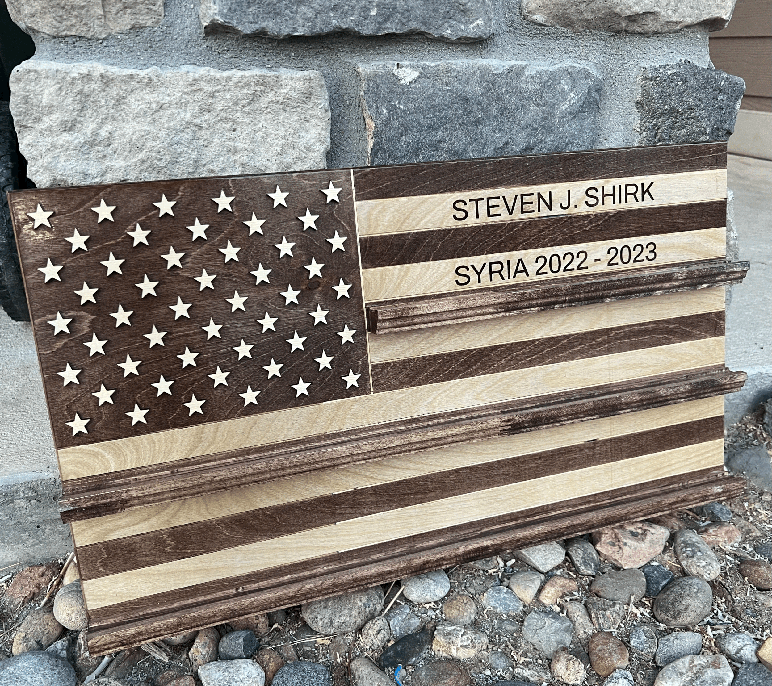 20x14 Inch American Flag Coin Rack