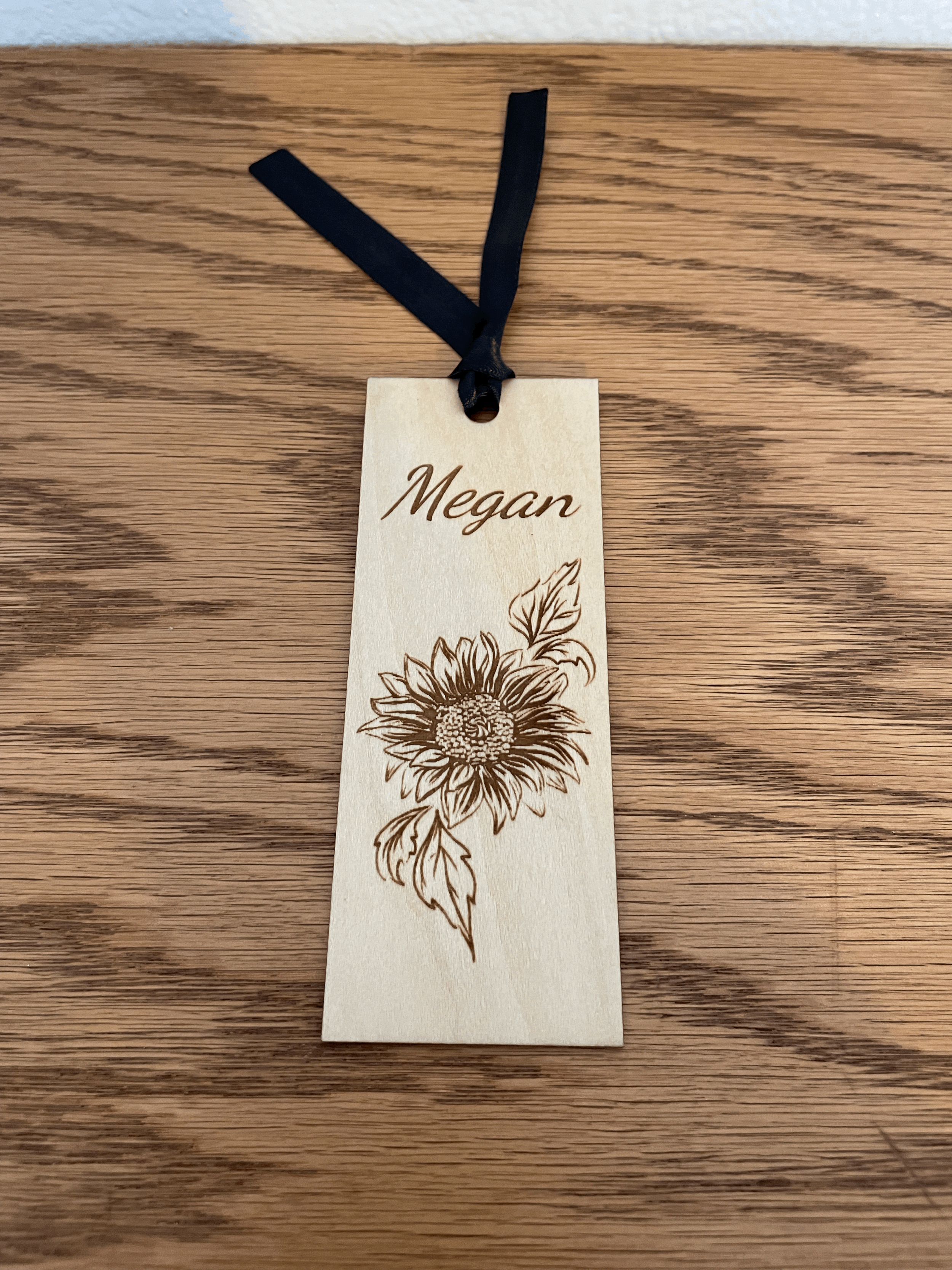 Personalized Sunflower Engraved Book Mark