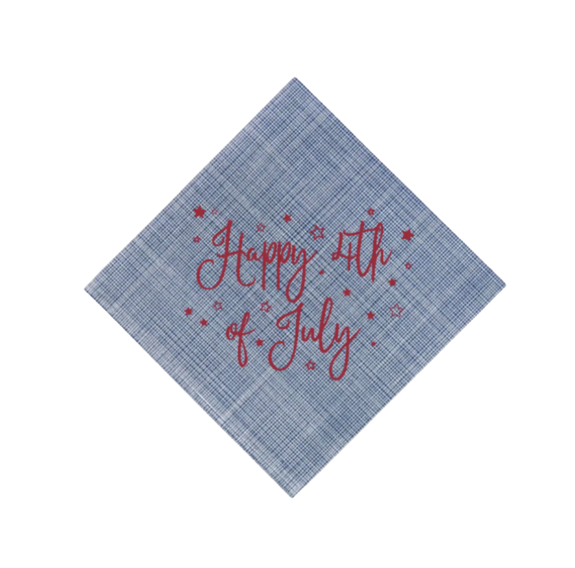 July 4th Woven Napkin - Navy