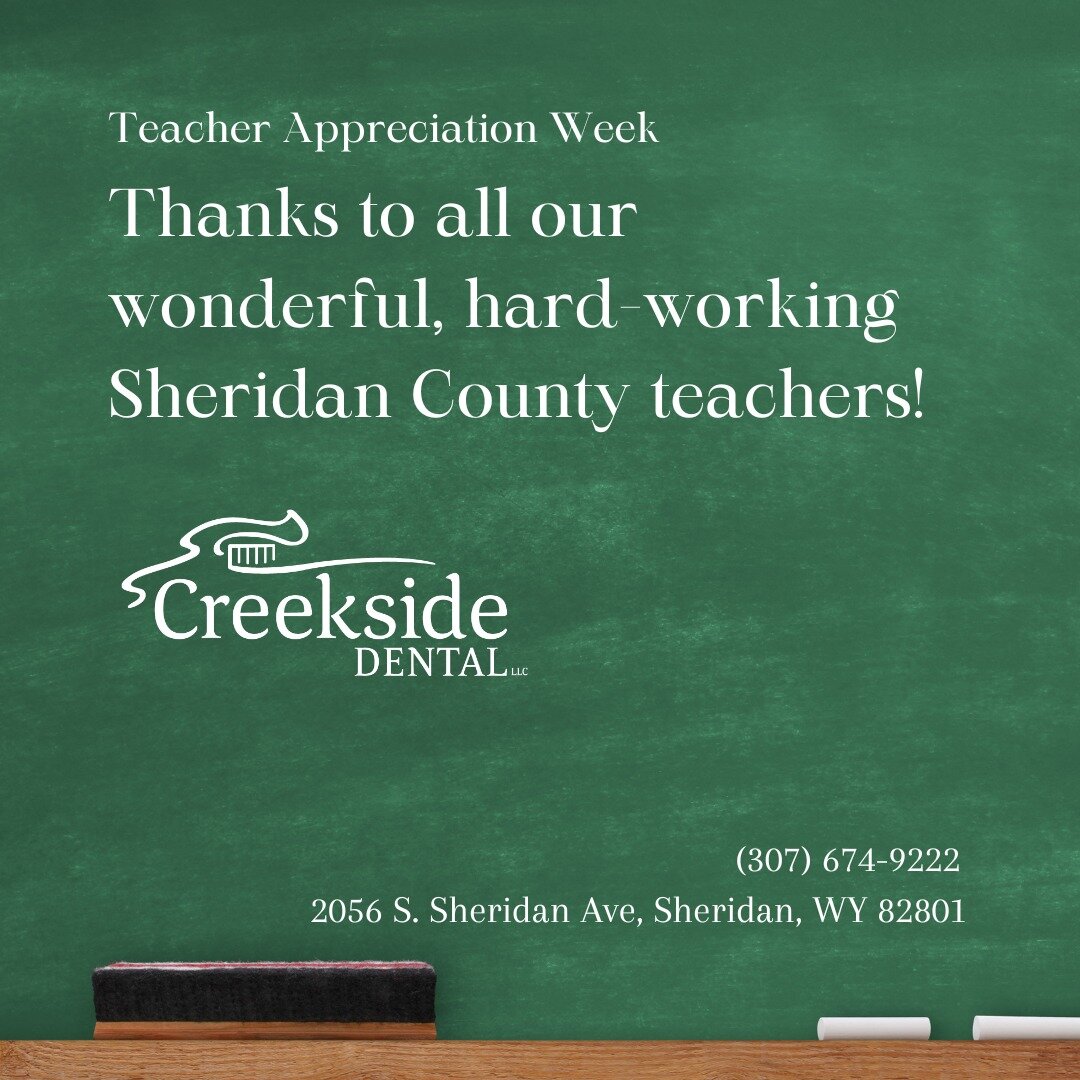Sending a big thanks to Sheridan County teachers! We appreciate all you do for our young people and our community!

#teacherappreciation #teachers #dentalhealth #thankyou #sheridanwy #sheridanwyo