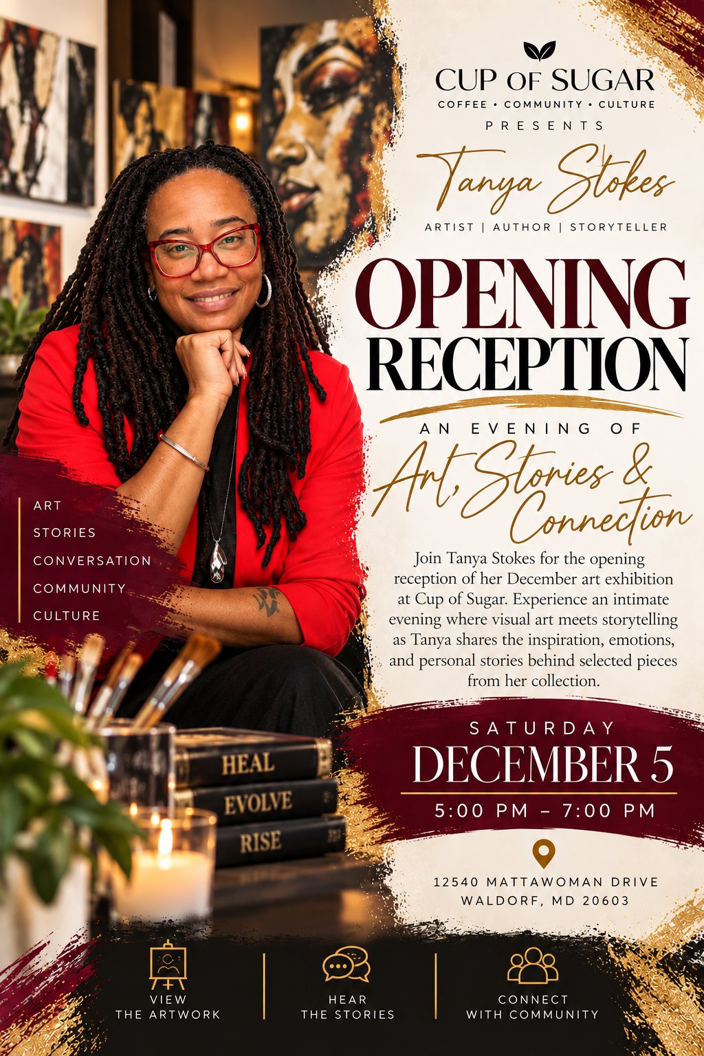 Saturday, December 5 | Opening Reception: An Evening of Art, Stories & Connection