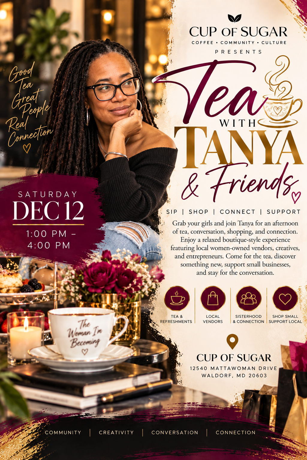 Saturday, December 12 | Tea with Tanya & Friends