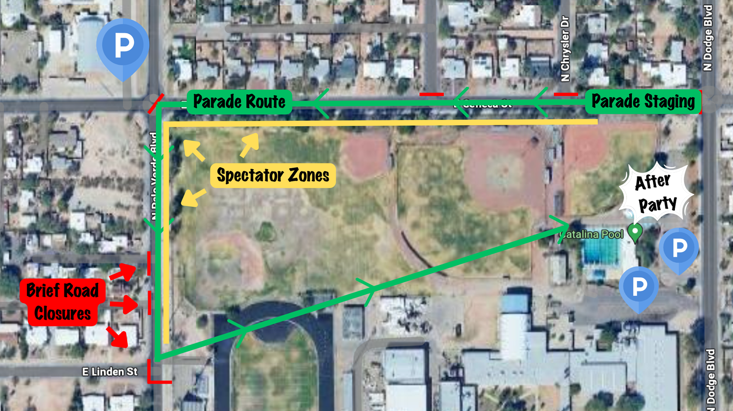 Parade Layout 61st Annual 4th of July Parade — Palo Verde Neighborhood