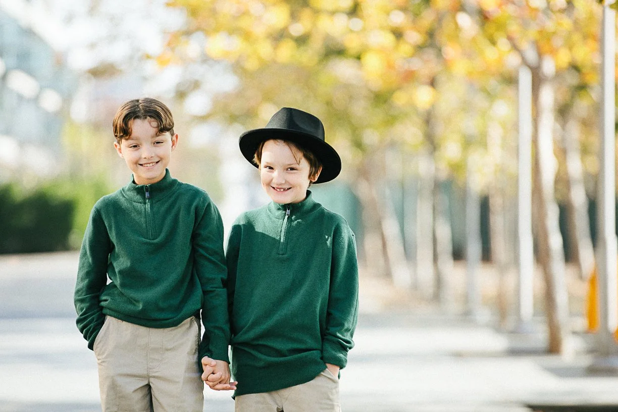 Gorgeous gender-neutral siblings