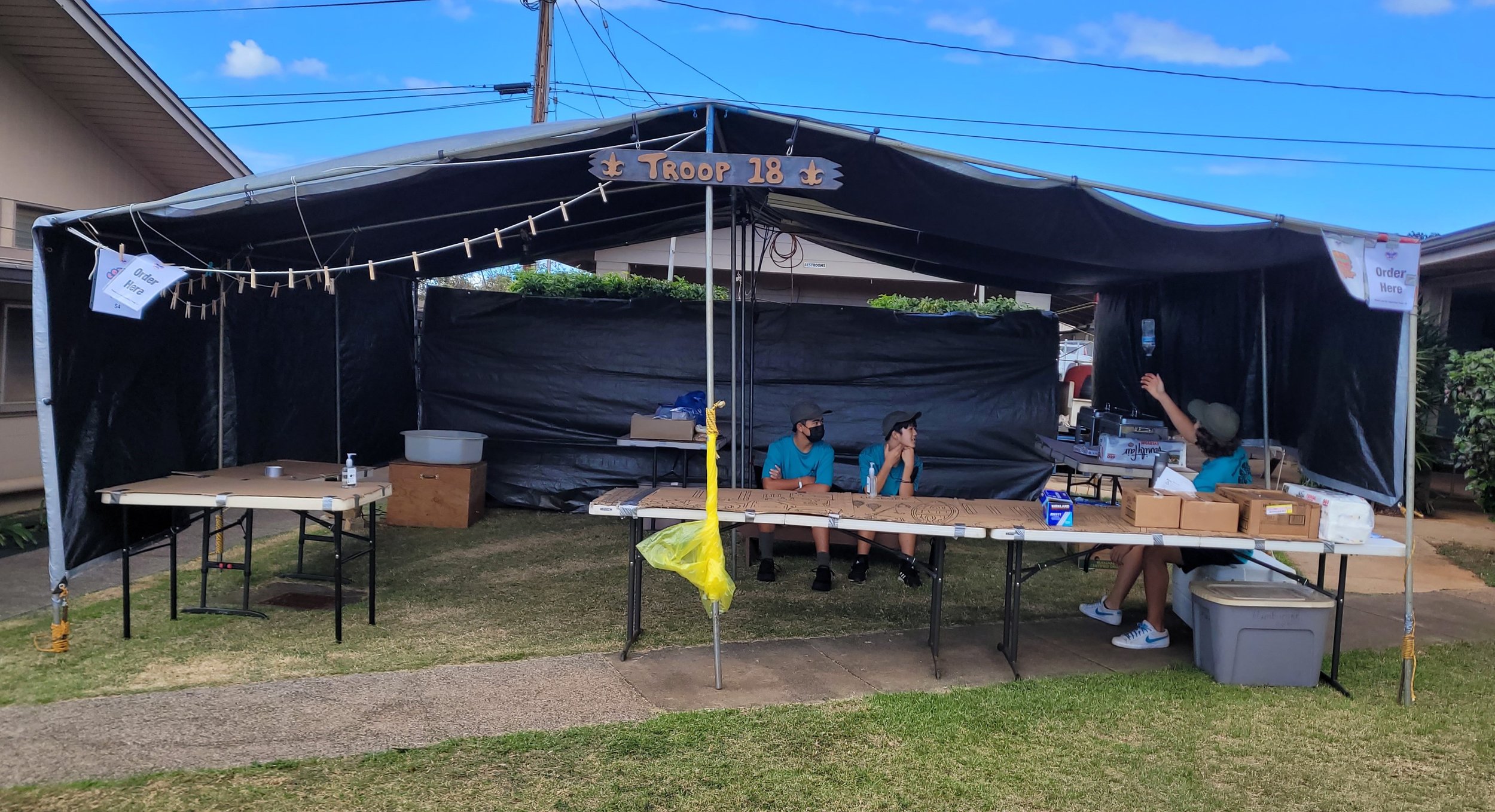   Scout Troop 18’s ever popular burger stand is baaack!  