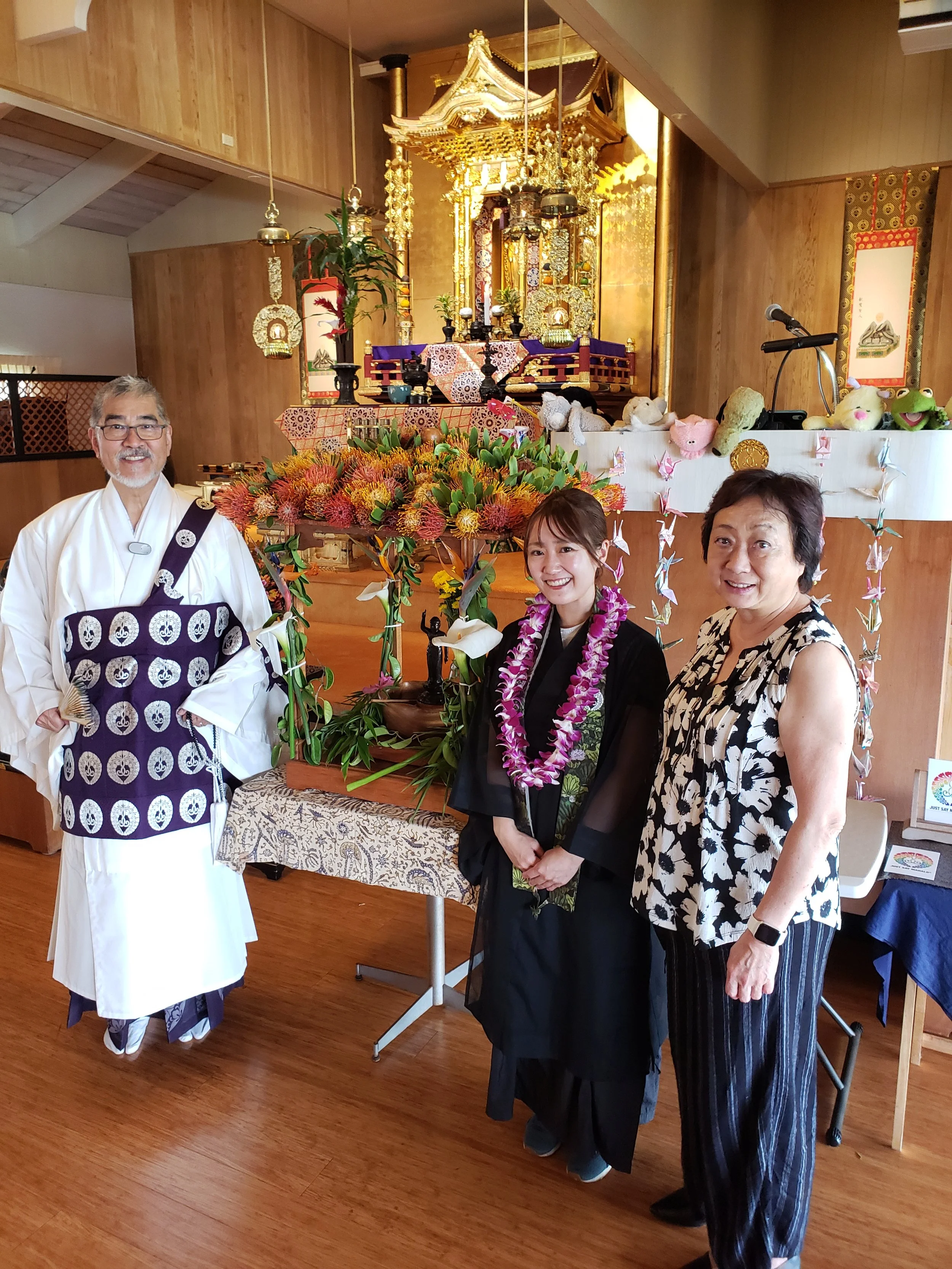 Rev. Kerry, Rev. Takada, and Mimy Kiyohara