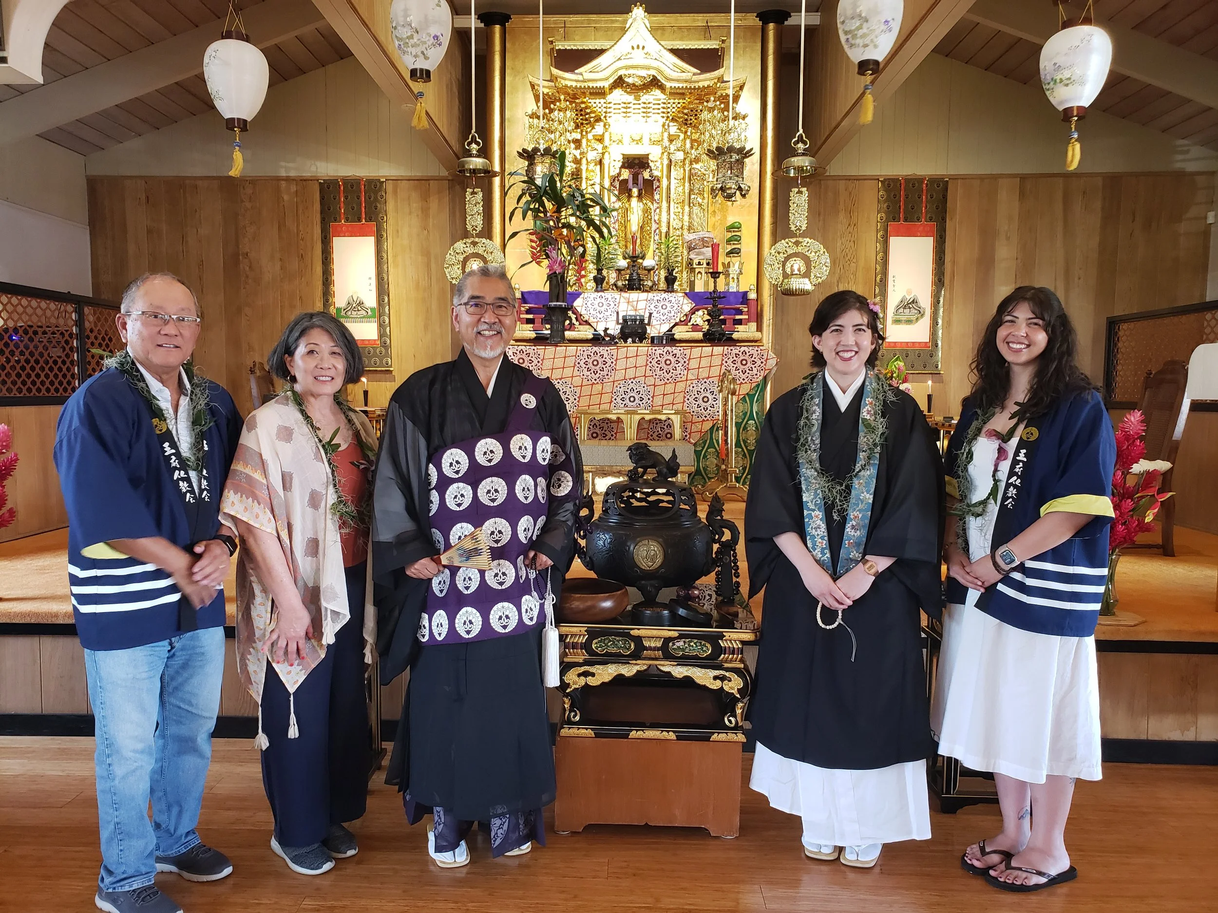 Rev. Sydney Shiroyama and Ohana with Rev. Kerry