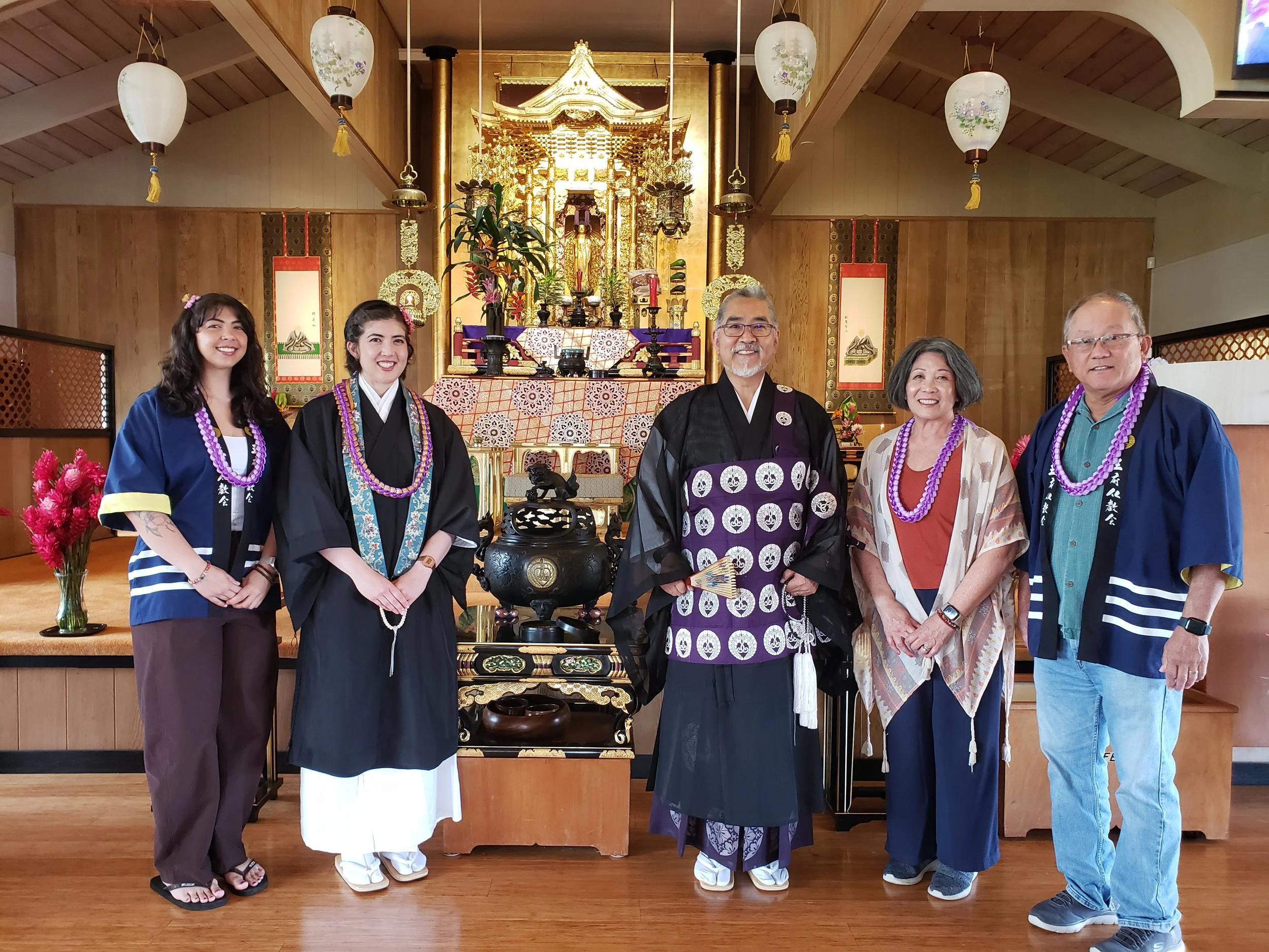 Rev. Sydney Shiroyama and Ohana with Rev. Kerry