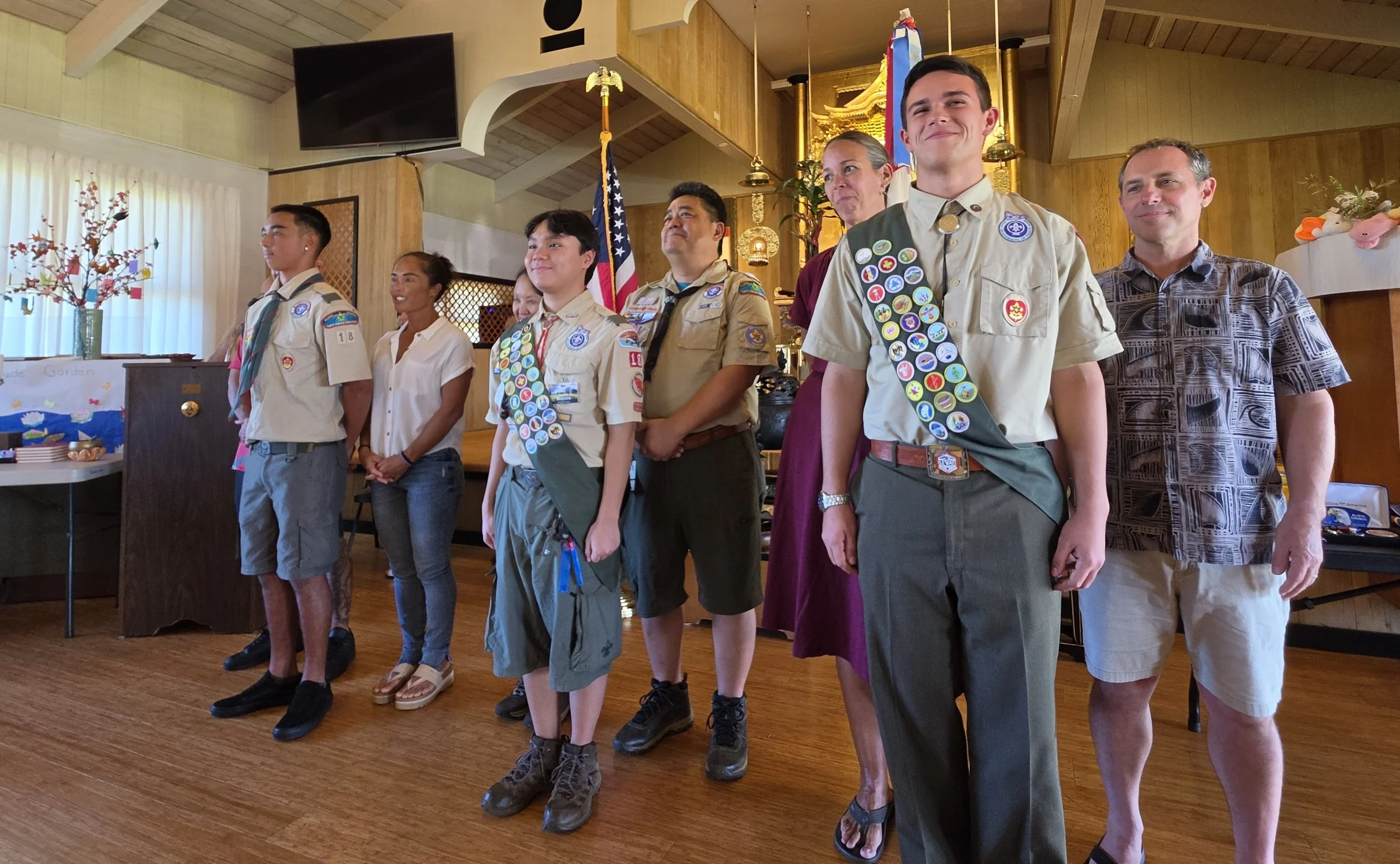 Eagle Scout candidates with parents