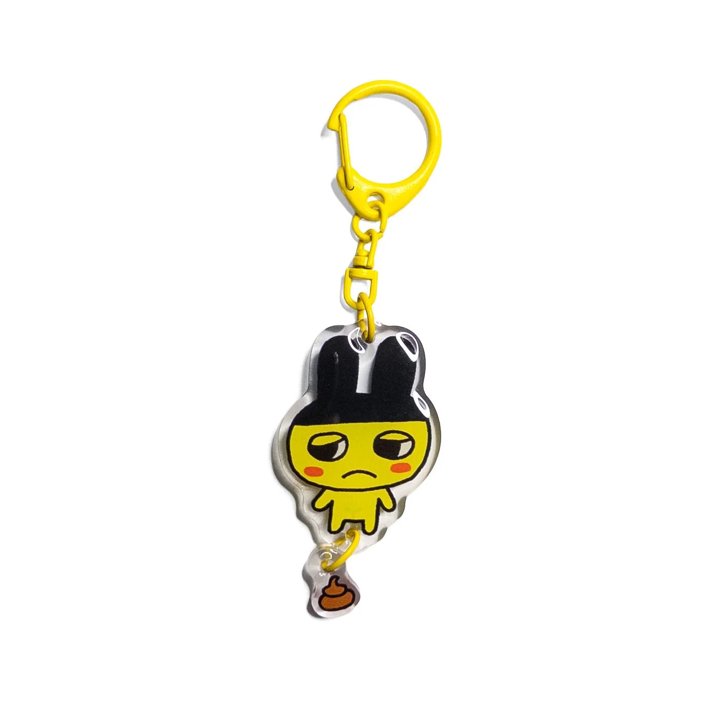 Bunny Guy Digi-Pet Poop Acrylic Keychain