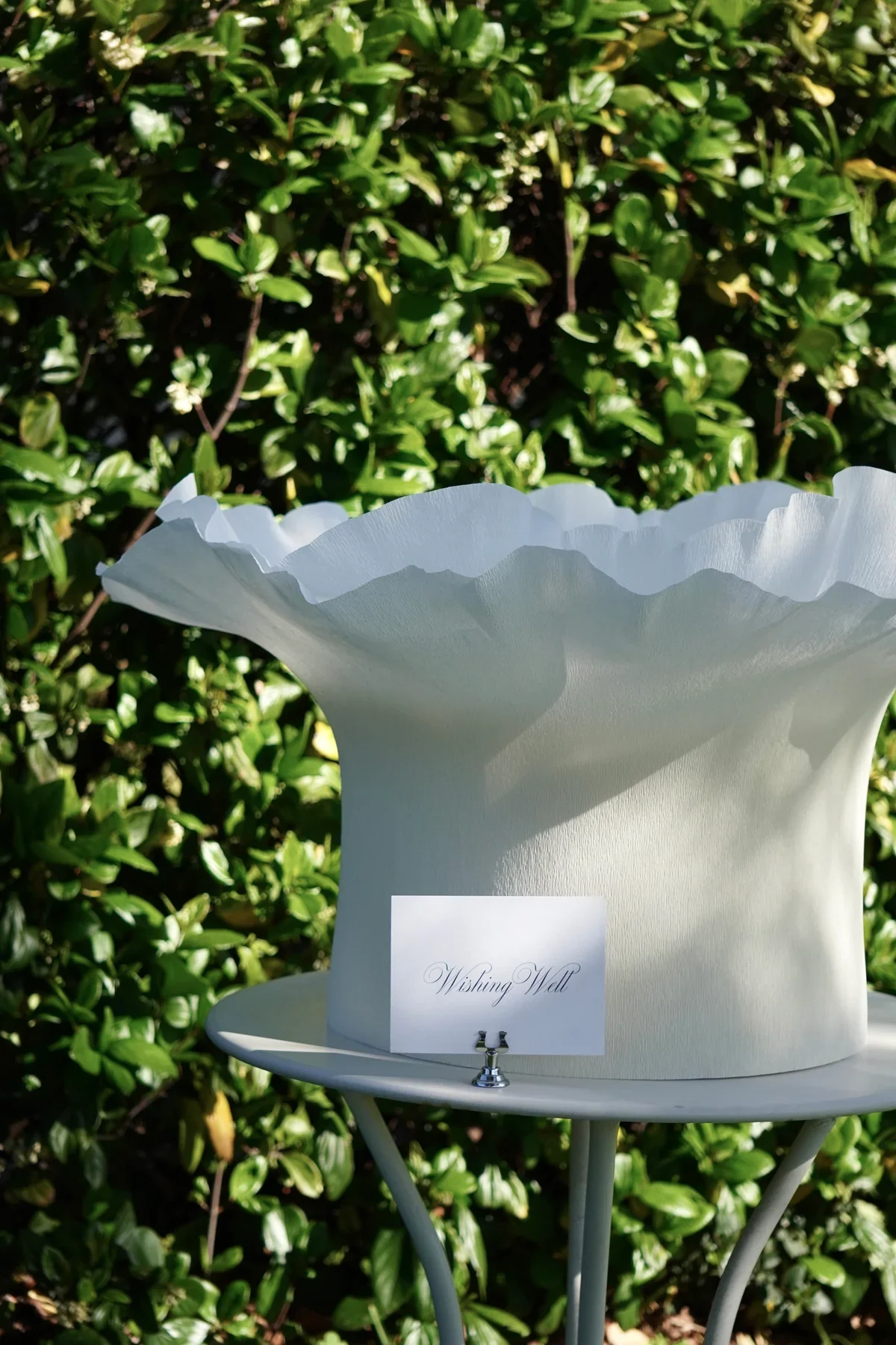 White Fabric Wishing Well (Card Box)