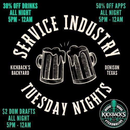 🤔 Did you know about the AMAZING #deals at @kickbacksbackyarddenison EVERY TUESDAY??? 🥃 🎉 30% off drinks! 25% off apps! $2.00 domestic drafts! 🍺  Try our new darts 🎯 Play a FREE game of pool 🎱 and #kickback at Texoma&rsquo;s new favorite spot! 