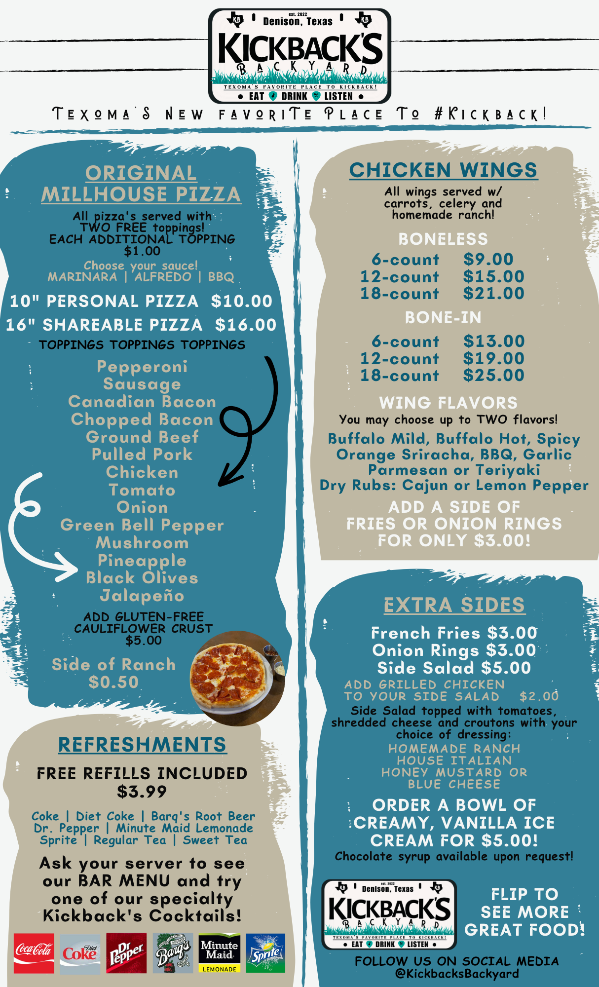 Menu — Kickback's Backyard