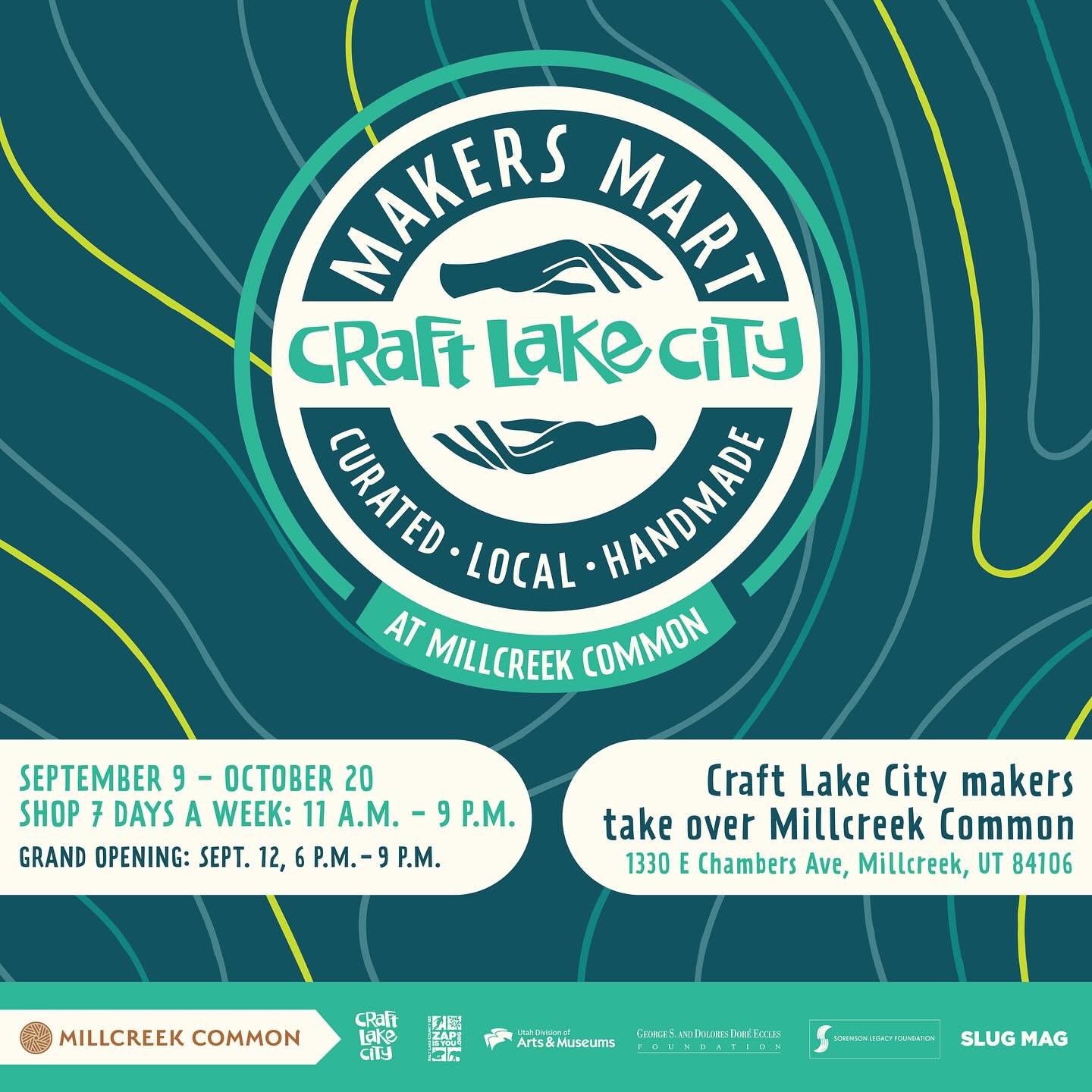 I&rsquo;m participating in the first-ever @craftlakecity Makers Mart at @millcreekcommon See how the @millcreekpublicmarket has been transformed to showcase local makers and their handcrafted goods. The Makers Mart is open every day from 11:00 am - 9
