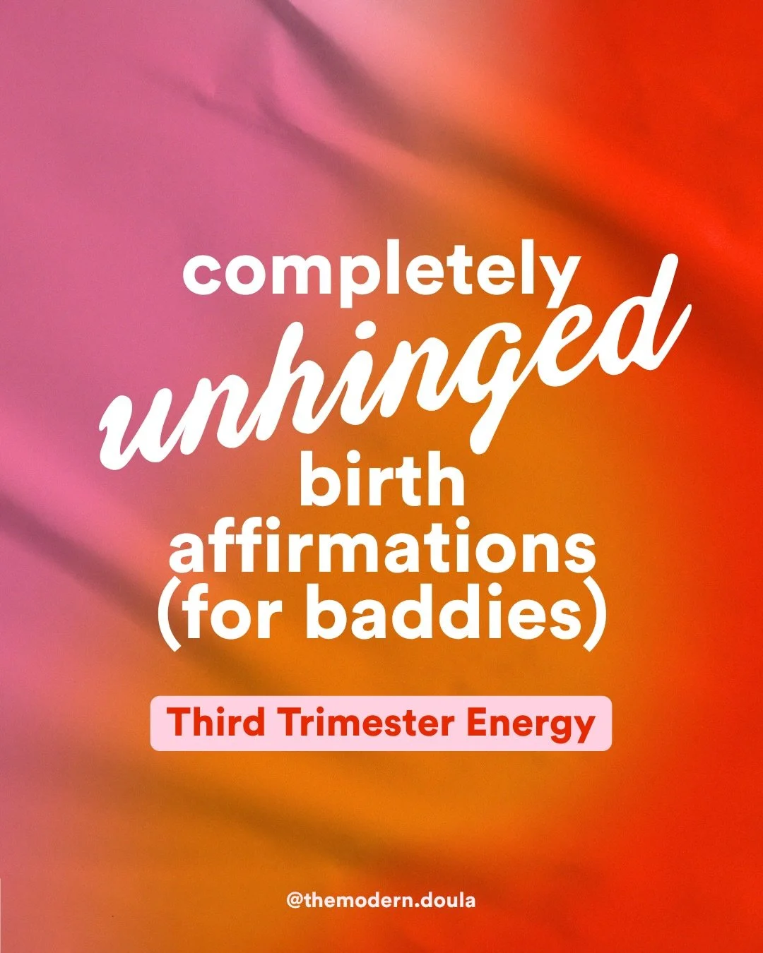 Bringing back the unhinged affirmations, this time for the third trimester&hellip; which one is your fav? 💭 😏