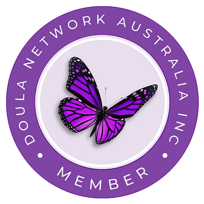 Doula Network Australia Logo - a purple image of a butterfly