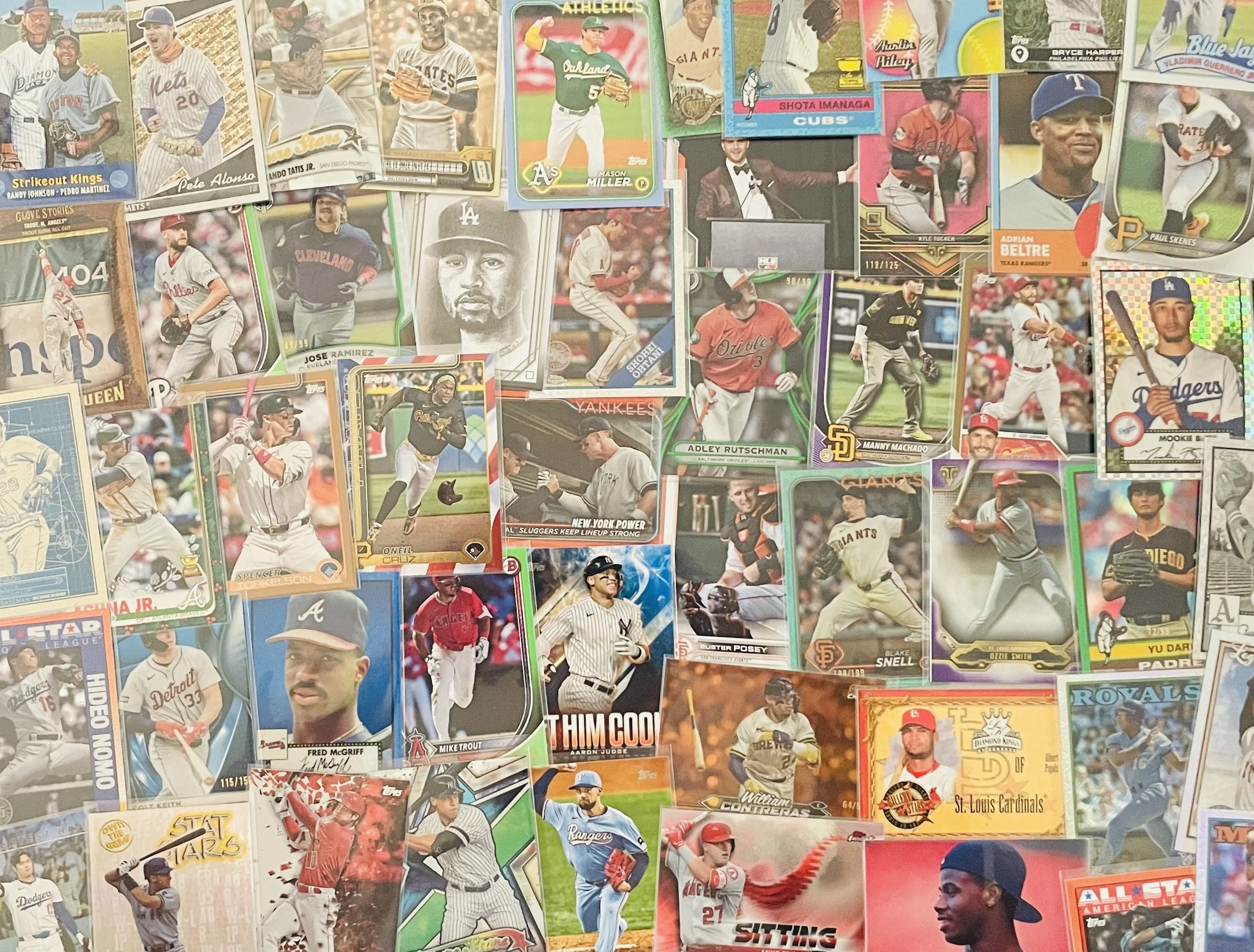 15 Rookies & Stars (stars include a mix of parallels, inserts, numbered, refractors, short prints -- no base!)