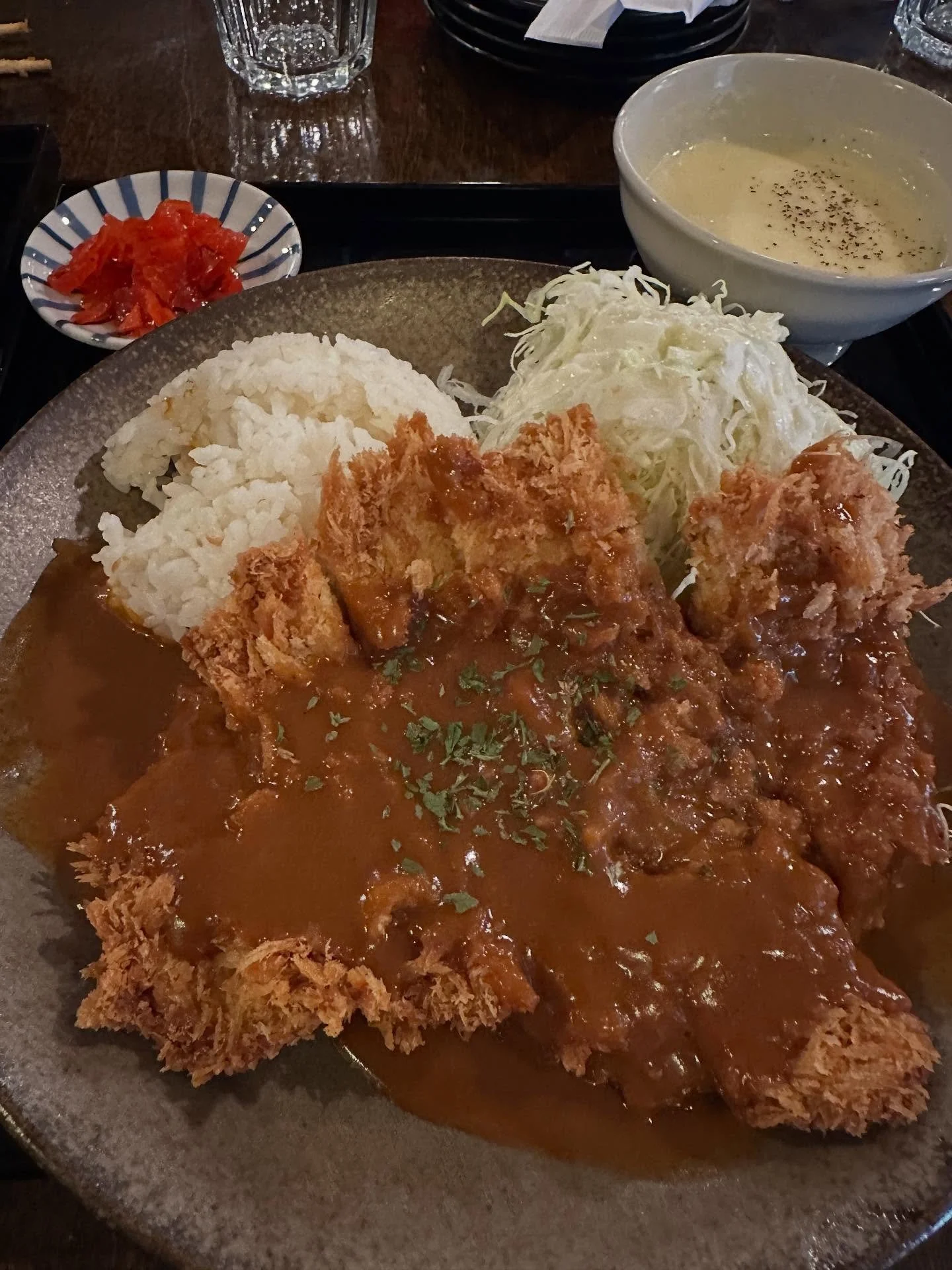Korean-style old fashioned katsu 🤤
