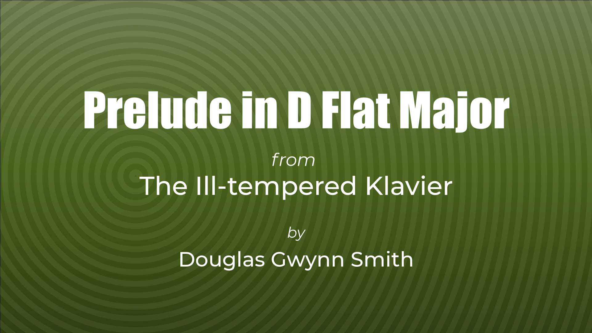 3. D Flat Major