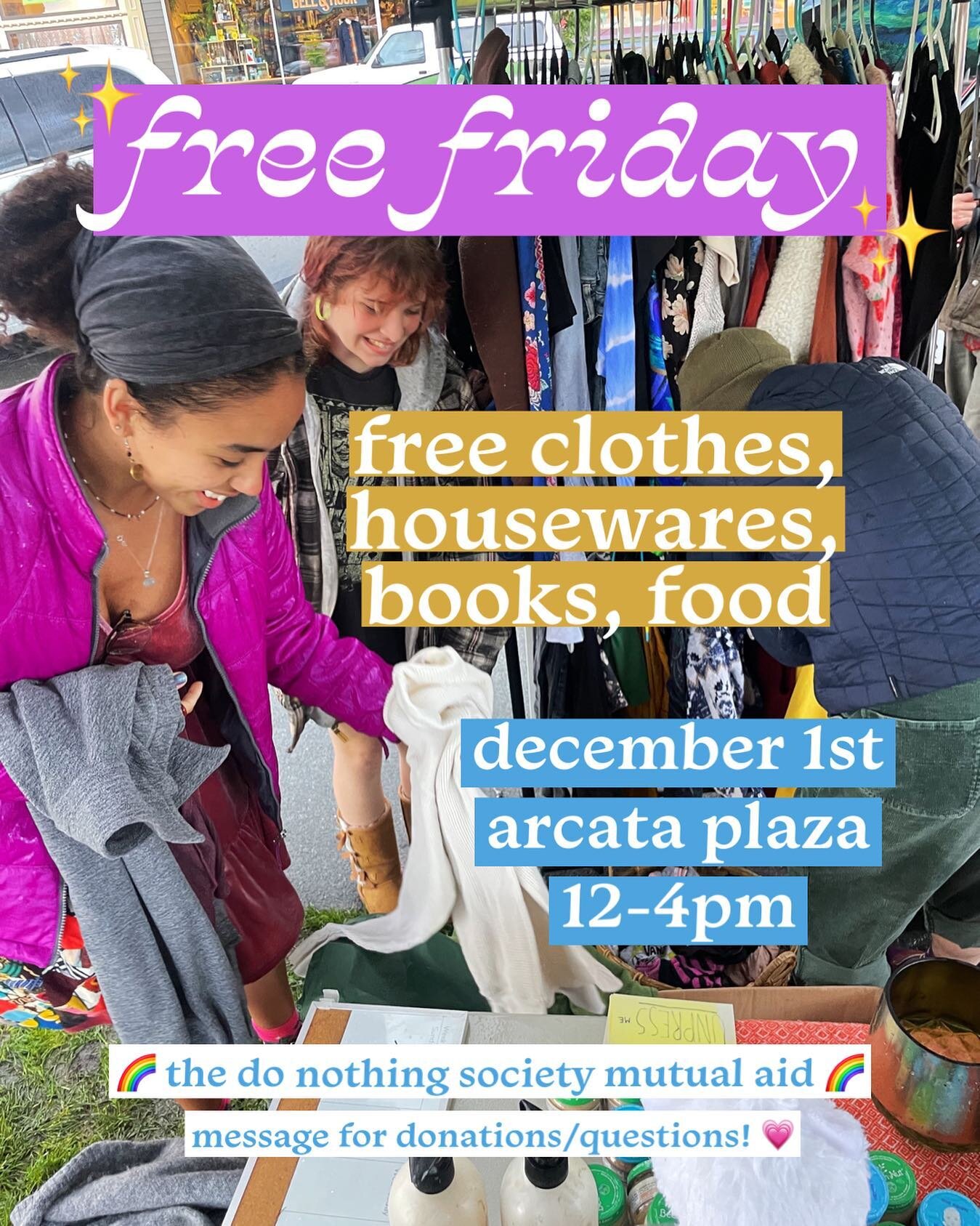 We&rsquo;re having another ✨Free Friday✨ tomorrow, Friday December 1st :) a gift economy is the future and the future is now 🤗💗 ty @darn.hobbit for holding down the space 🫶🏽