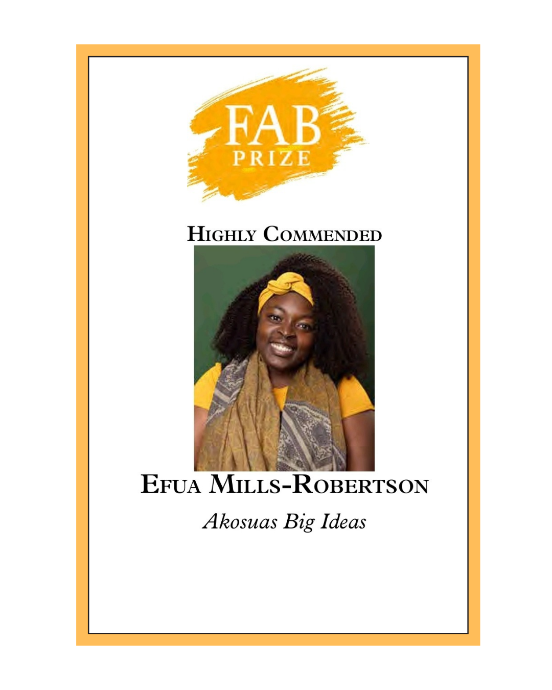 A Night to Remember: Highly Commended at the 2025 FAB Prize Awards