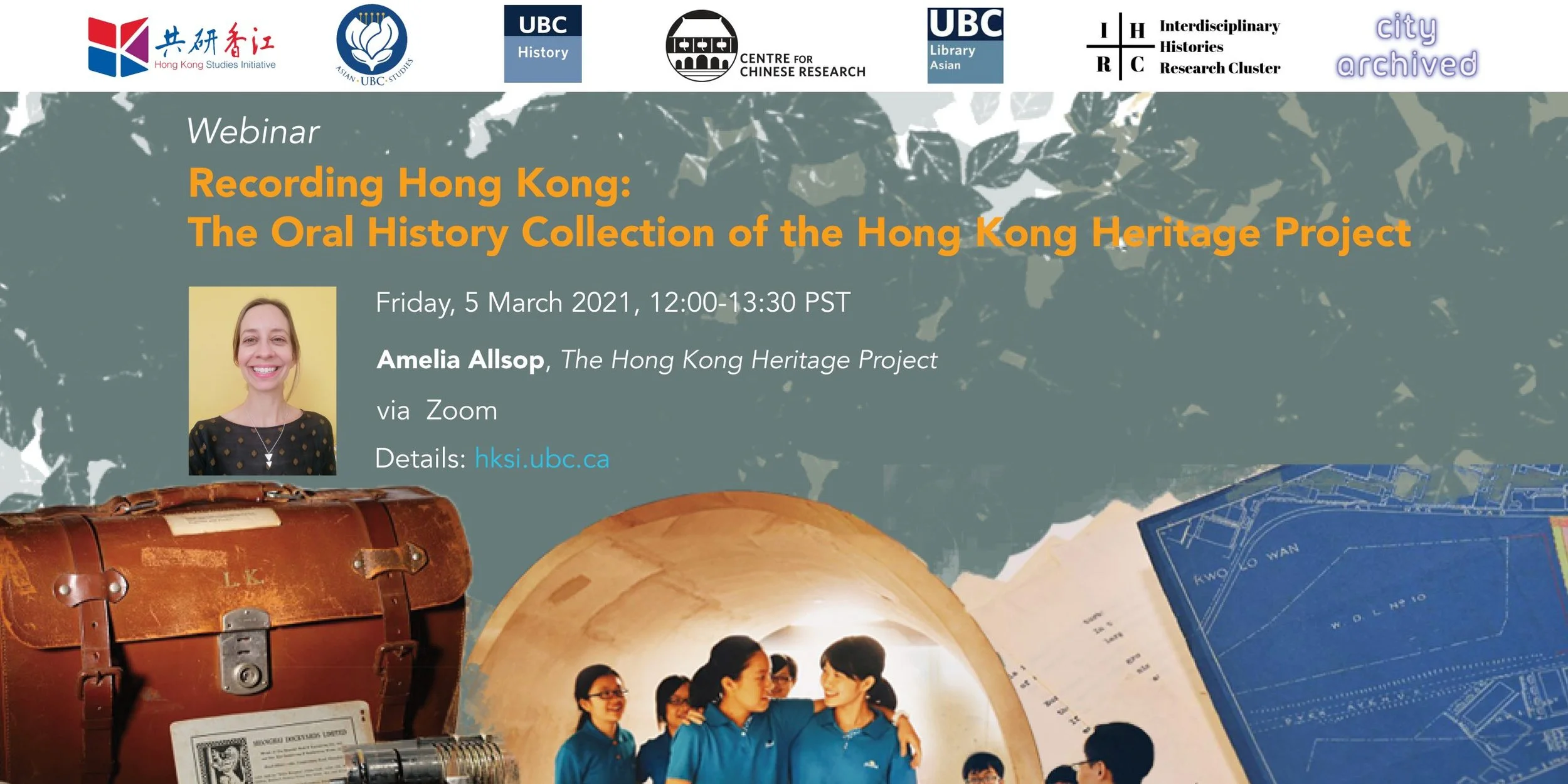 Amelia presents webinar  about recording oral history in Hong Kong for UBC